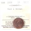 Image 1 : 1-cent 1930 ICCS MS62 Red and Brown