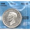Image 1 : Silver $1 1946 CCCS MS62 