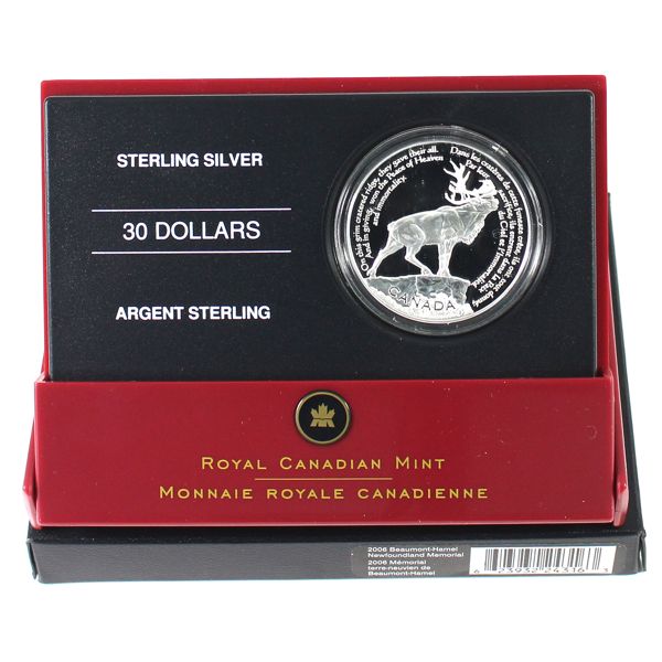 2006 $30 National War Memorials - Beaumont-Hamel Sterling Silver