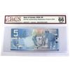Image 1 : BC-67bA 2006 $5 BCS GUNC66 (Original) Jenkins-Carney Replacement Printed in 2009 SN: AAD2414375