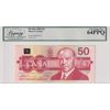 Image 1 : BC-59a 1988 $50 Legacy Choice UNC64 (PPQ) Thiessen-Crow SN: EHS6065317