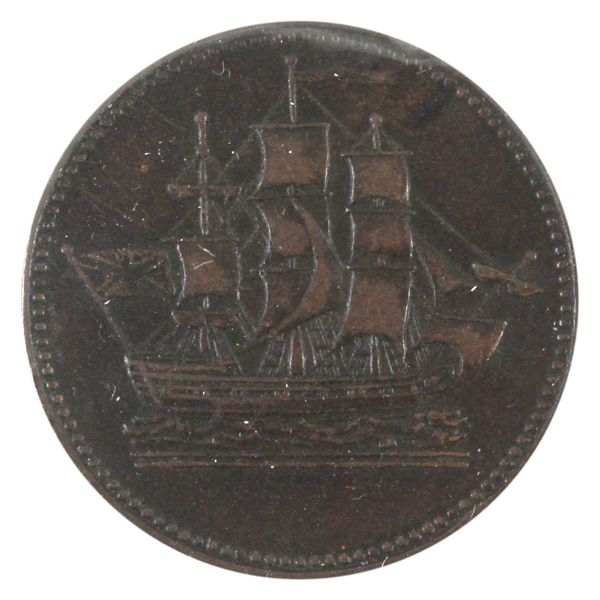 PE-10-29 1935 Ships, Colonies & Commerce Halfpenny EF (Marks)