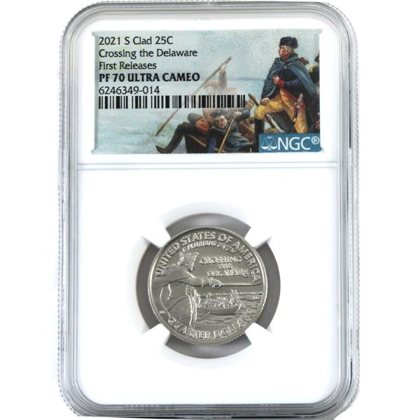 USA 2021S Quarter Crossing the Delaware NGC PF70 Ultra Cameo *First Releases / Top Pop!*