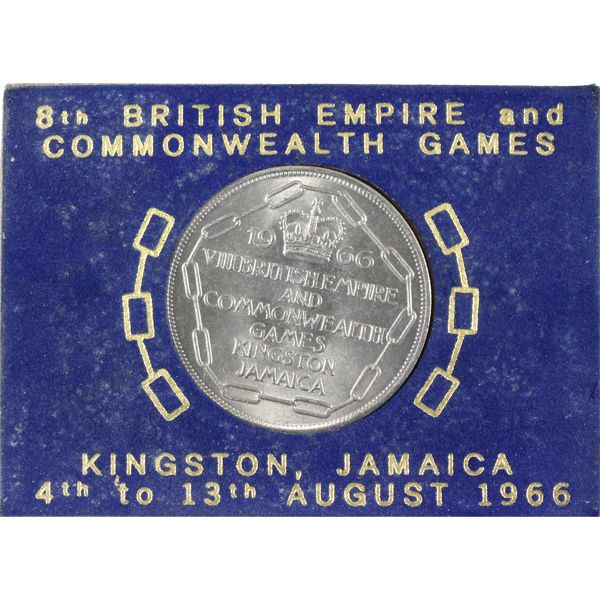 Jamaica 1966 Commonwealth Games 5 Shillings. Holder Marked: Kingston Jamaica 4th to 13th August 1966