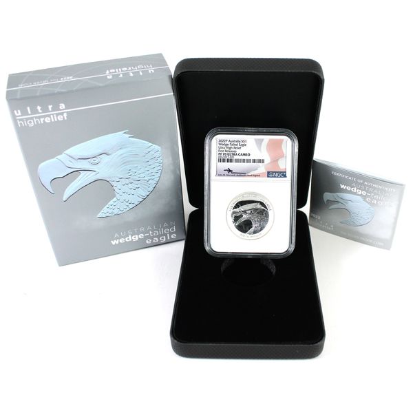 Australia Silver 2022P $1 Wedge-Tailed Eagle UHR NGC PF70 Ultra Cameo *First Releases* (Tax Exempt)