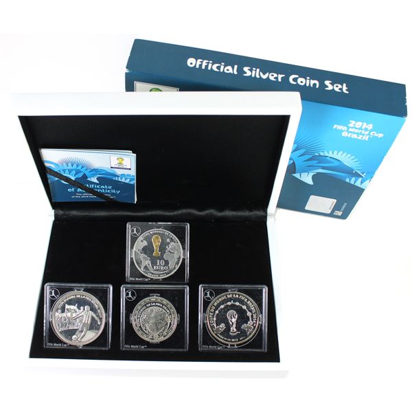 World Silver 2014 FIFA World Cup Brazil 4-Piece Set in Deluxe Display