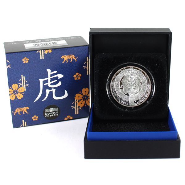 France Silver 2022 €10 Lunar Year of the Tiger Fine Silver Proof (Tax Exempt)