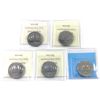 Image 2 : Nickel $1 1969-1984 CCCS or ICCS Certified UNC64 to MS67. 5pcs.