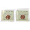 Image 1 : 1-cent 1983 Near & Far Beads PCCS (Professional Coin Certification System) MS65. 2pcs. 
