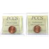Image 2 : 1-cent 1983 Near & Far Beads PCCS (Professional Coin Certification System) MS65. 2pcs. 