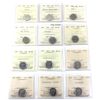 Image 1 : 10-cent 1968-2021 ICCS MS62 to MS66. 12pcs.