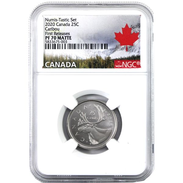 25-cent 2020 Numis-Tastic NGC PF70 Matte *First Releases*