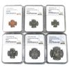 Image 1 : Full Run 1970 Uncirculated Set Issue NGC MS65 to MS68. 6pcs.