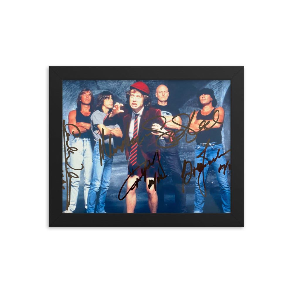 AC/DC band signed photo REPRINT framed reprint.
