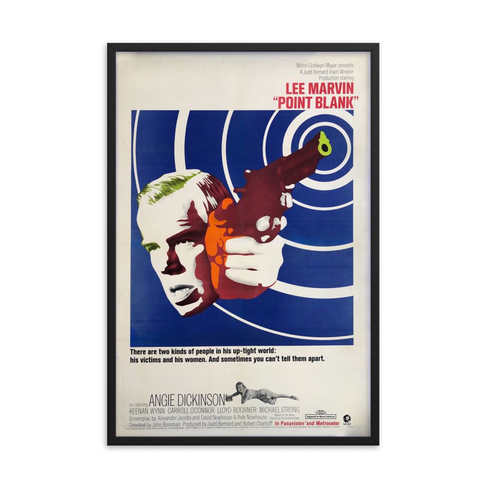 Point Blank 1967 REPRINT line backed poster