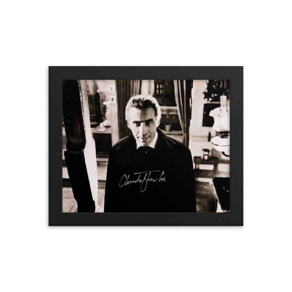 Christopher Lee signed portrait photo REPRINT