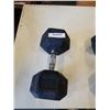 Image 2 : PAIR OF 55LB DUMBBELLS