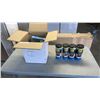 Image 1 : BOX OF PAINTING SUPPLIES WITH 4 TUBS OF ELECTRICAL WIPES