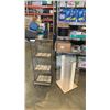 Image 8 : 2 RETAIL DISPLAY RACKS AND GAS LIFT STOOL