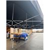 Image 8 : BLACK 10x20 INDUSTRIAL TENT W/ POWDER COATED STEEL FRAME AND HEAVY NYLON CANOPY -  RETAIL $799, IN G