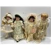 Image 1 : Set Of Four Vintage Porcelain Dolls