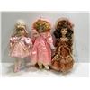 Image 1 : Set Of Three Vintage Porcelain Dolls