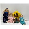 Image 1 : Set Of Four Vintage Porcelain Dolls