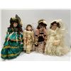 Image 1 : Set Of Four Vintage Porcelain Dolls