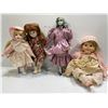 Image 1 : Collection Of Four Vintage Porcelain Dolls