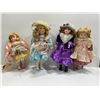Image 1 : Collection Of Four Vintage Porcelain Dolls