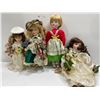 Image 1 : Collection Of Four Vintage Porcelain Dolls