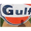 Image 10 : Gulf Porcelain Dealer Sign Double Sided with