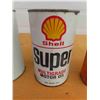 Image 3 : 3 Shell Tins:  X-100 Motor Oil 1 Quart, Super