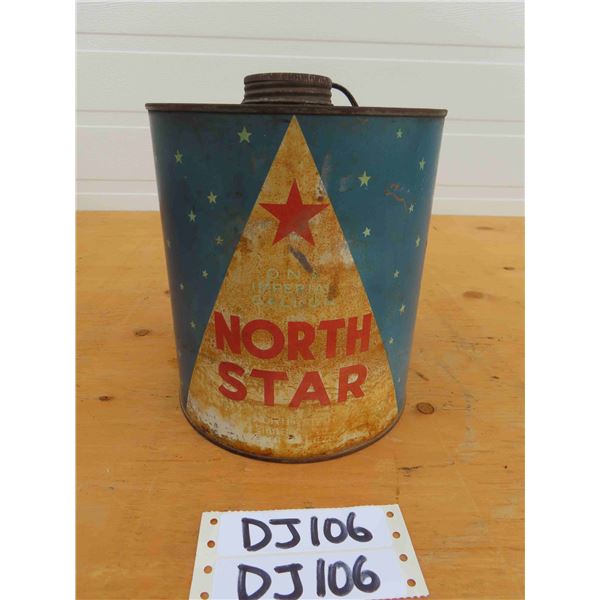 North Star 1 Gal Antifreeze Tin with Green Stars