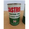 Image 2 : 4 Castrol Motor Oil Tins 1 Canadian Quart 