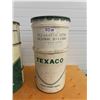 Image 3 : 2 Texaco Large Size 120 Pound Lubricant Tins