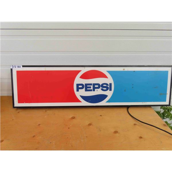 Pepsi Plastic Face Metal Box Cooler Topper Light 