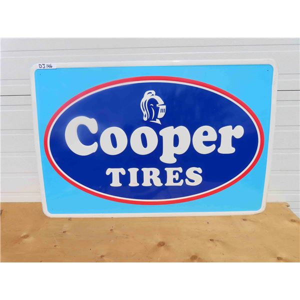 Cooper Tires Embossed Tin Sign 45'' x 30'' 