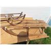 Image 2 : 2 Antique Wooden Sleds 36'' + 34'' Long - 1 is 