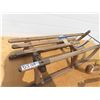 Image 3 : 2 Antique Wooden Sleds 36'' + 34'' Long - 1 is 