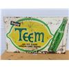 Image 1 : Teem Lemon Lime Drink Tin Embossed Sign with 