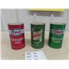 Image 1 : (3) Quartz Oil Cans - 2 Esso + 1 Castrol , 2 Full