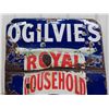 Image 2 : Ogilves Household Flour 4 Color Porcelain Sign 29'' x 47'' -Lots of Chips But Displays Nice - Corner