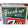 Image 2 : Metal Embossed 7UP Sign Self Framed St Thomas Metal from 