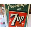 Image 3 : Metal Embossed 7UP Sign Self Framed St Thomas Metal from 