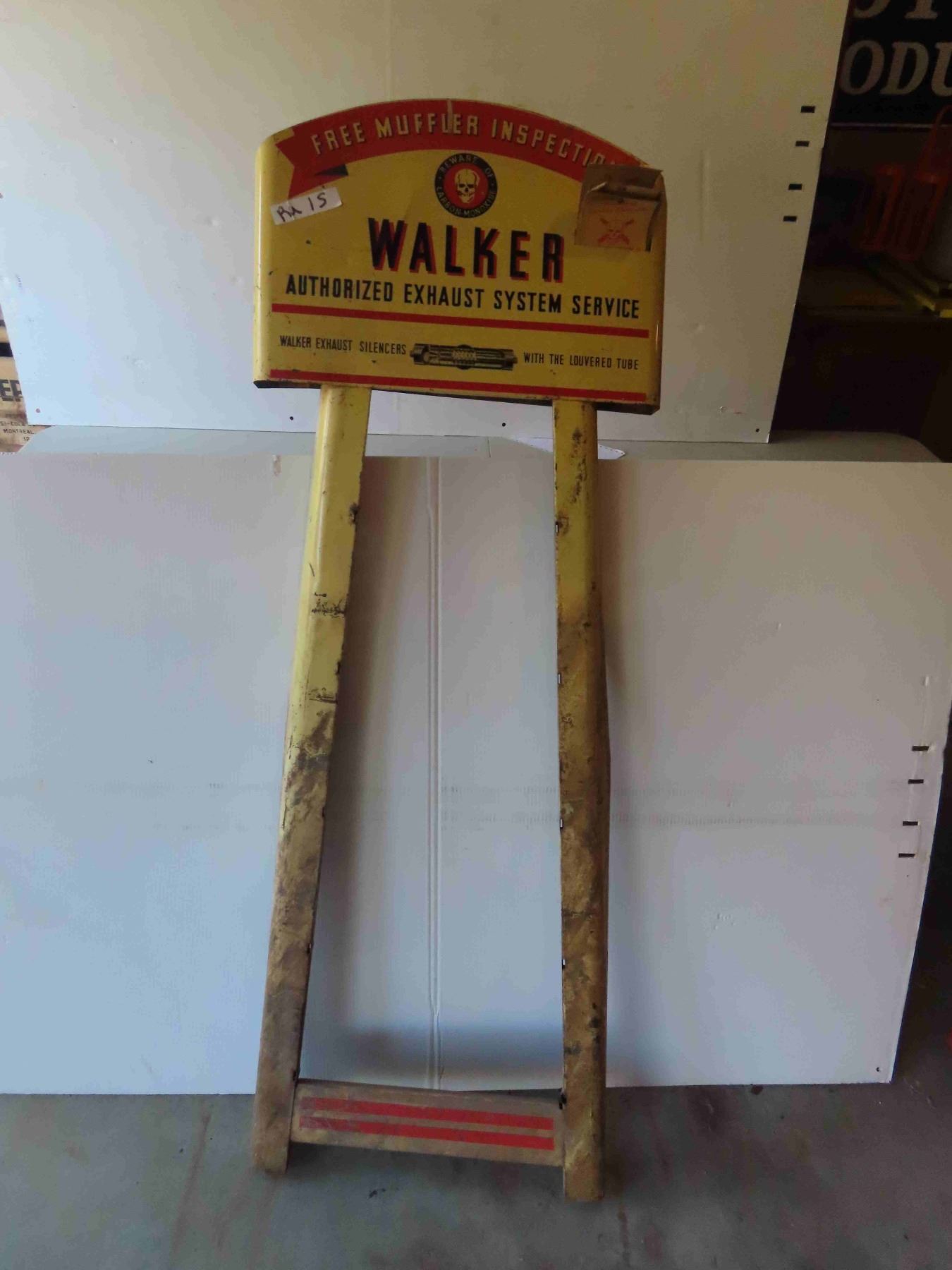 1938 Walker Exhaust System Rack Topper Sign with Rack Frame - McSherry ...