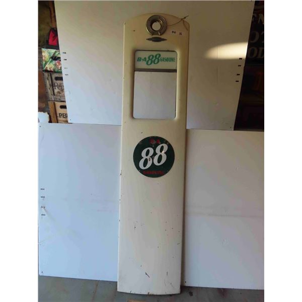 Bennett Gas Pump Door with Glass Advertising and Porcelain Sign 