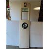 Image 1 : Bennett Gas Pump Door with Glass Advertising and Porcelain Sign 