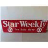 Image 1 : Star Weekly 10 Cent 'For Sale Here' Porcelain Sign 8'' x 28''