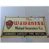 Image 1 : Wawanesa Insurance Metal Sign with Neat Graphics of Beaver